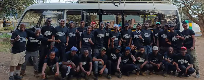 One of Team Kilimanjaro's support crew about to collect their clients to start their Kilimanjaro climb.