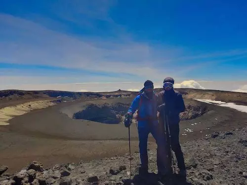 Standing on the edge of the Reusch Ash Pit