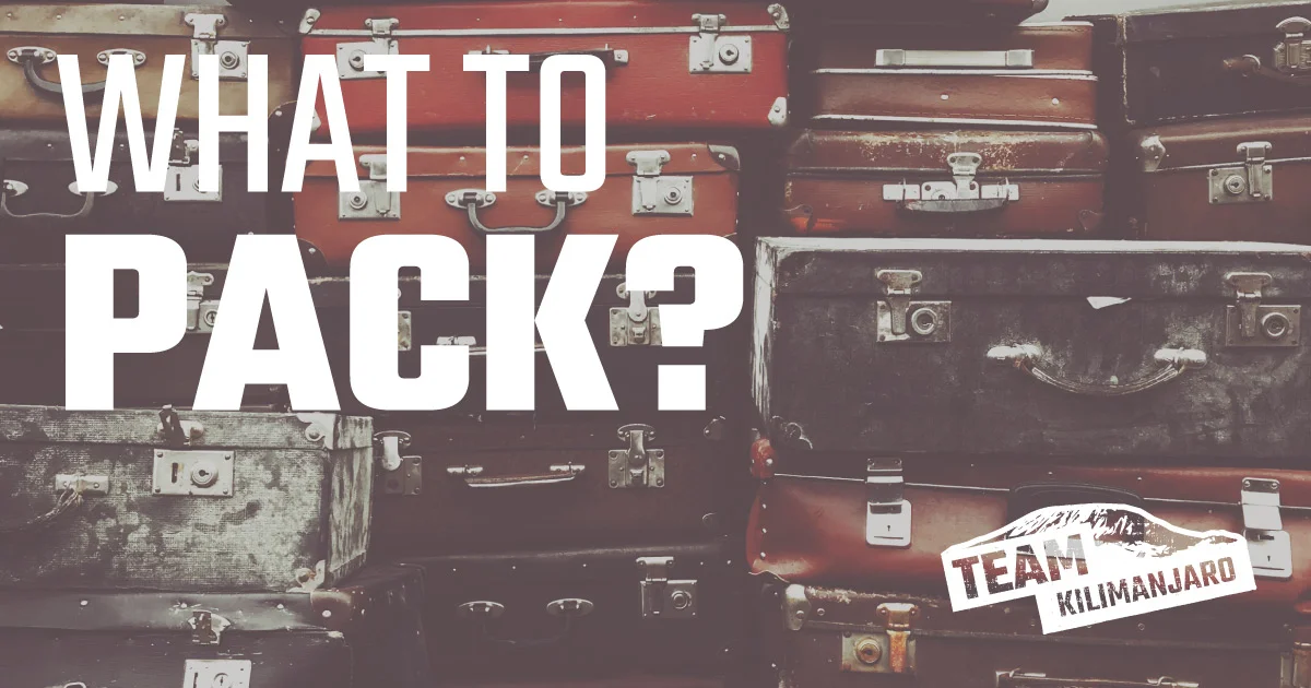 Packing list for Kilimanjaro climbers